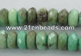 CAG3913 15.5 inches 5*10mm faceted rondelle green grass agate beads