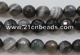 CAG3951 15.5 inches 6mm faceted round grey botswana agate beads