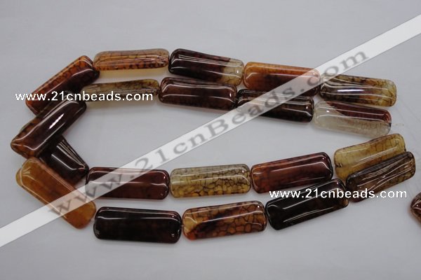 CAG4056 15.5 inches 15*38mm rectangle dragon veins agate beads