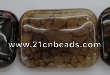 CAG4058 15.5 inches 30*38mm rectangle dragon veins agate beads