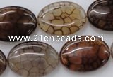 CAG4073 15.5 inches 18*25mm oval dragon veins agate beads