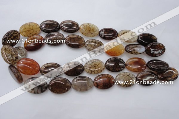 CAG4073 15.5 inches 18*25mm oval dragon veins agate beads