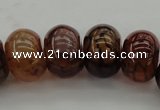 CAG4120 15.5 inches 12*16mm rondelle dragon veins agate beads