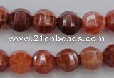 CAG4170 15.5 inches 12mm pumpkin natural fire agate beads