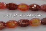 CAG4172 15.5 inches 9*14mm faceted hexahedron natural fire agate beads