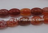 CAG4190 15.5 inches 8*12mm rice natural fire agate beads