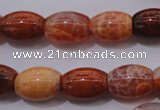 CAG4191 15.5 inches 12*16mm rice natural fire agate beads