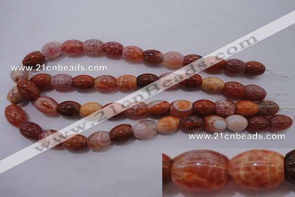 CAG4191 15.5 inches 12*16mm rice natural fire agate beads