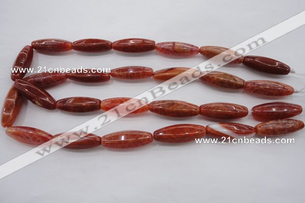 CAG4193 15.5 inches 10*30mm hexahedron natural fire agate beads