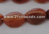 CAG4204 15.5 inches 10*14mm trihedron natural fire agate beads