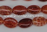 CAG4211 15.5 inches 8*12mm oval natural fire agate beads