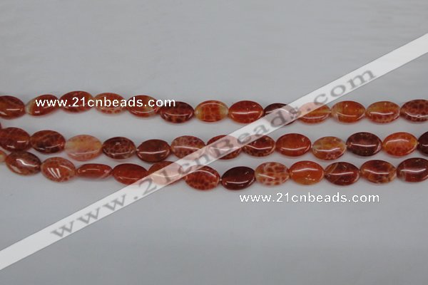 CAG4211 15.5 inches 8*12mm oval natural fire agate beads