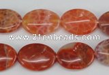 CAG4214 15.5 inches 13*18mm oval natural fire agate beads