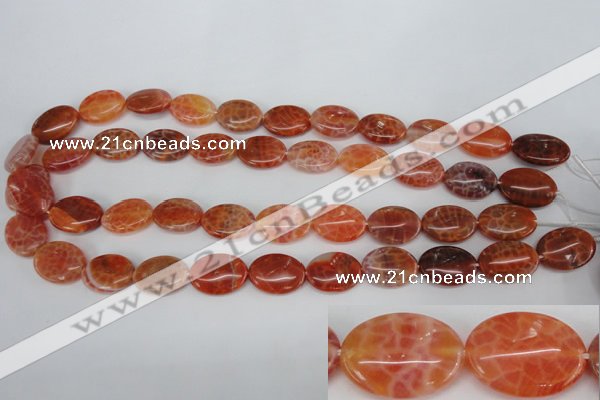 CAG4214 15.5 inches 13*18mm oval natural fire agate beads