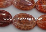 CAG4217 15.5 inches 22*30mm oval natural fire agate beads
