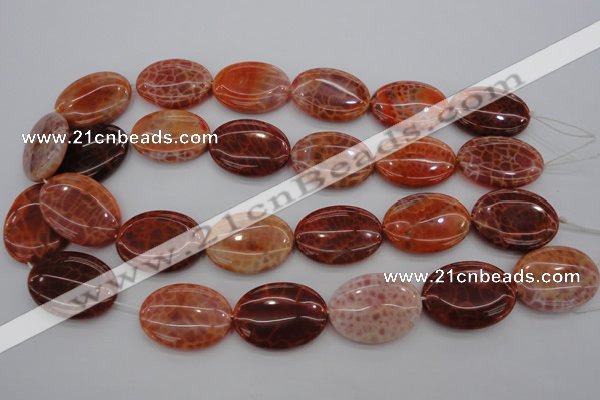 CAG4217 15.5 inches 22*30mm oval natural fire agate beads