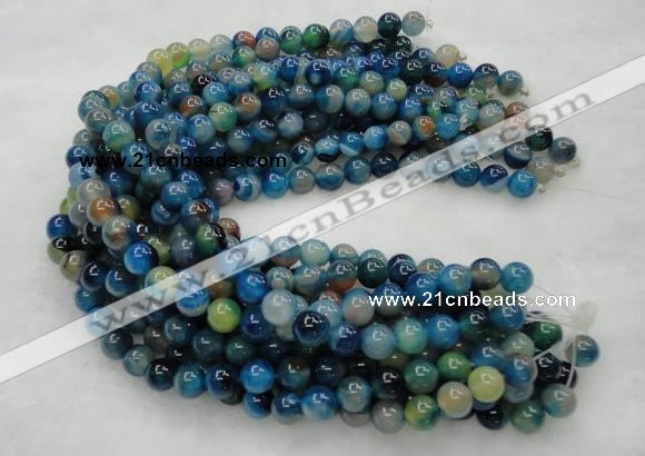 CAG423 15.5 inches 12mm round blue agate beads Wholesale