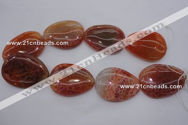 CAG4234 15.5 inches 35*48mm - 37*53mm freeform natural fire agate beads