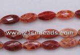 CAG4268 15.5 inches 6*12mm faceted marquise natural fire agate beads