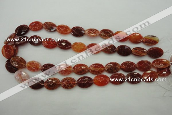 CAG4270 15.5 inches 13*18mm faceted oval natural fire agate beads