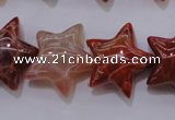 CAG4292 15.5 inches 20*22mm star natural fire agate beads