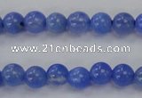 CAG4300 15.5 inches 4mm round dyed blue fire agate beads