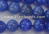 CAG4302 15.5 inches 8mm round dyed blue fire agate beads