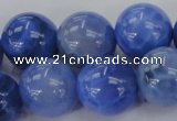 CAG4304 15.5 inches 12mm round dyed blue fire agate beads