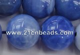 CAG4305 15.5 inches 14mm round dyed blue fire agate beads