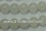 CAG4341 15.5 inches 6mm round white agate beads wholesale