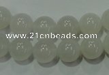 CAG4343 15.5 inches 10mm round white agate beads wholesale