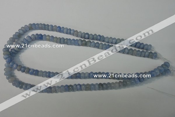 CAG4371 15.5 inches 5*8mm rondelle dyed blue lace agate beads