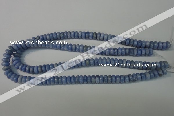 CAG4372 15.5 inches 5*10mm rondelle dyed blue lace agate beads