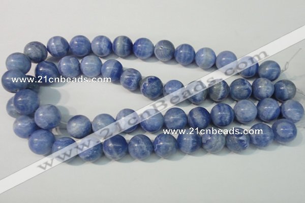 CAG4375 15.5 inches 16mm round dyed blue lace agate beads