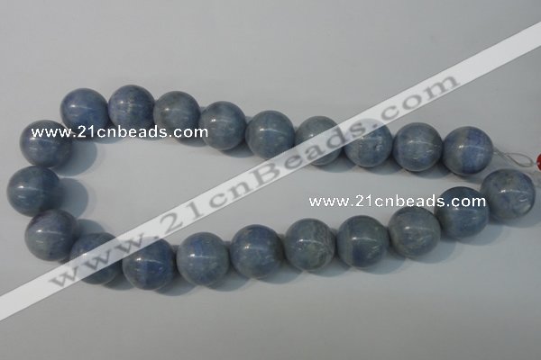 CAG4376 15.5 inches 18mm round dyed blue lace agate beads