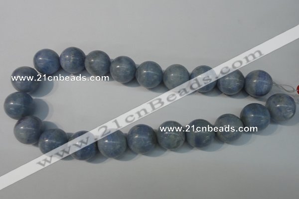 CAG4377 15.5 inches 20mm round dyed blue lace agate beads