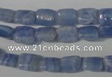 CAG4387 15.5 inches 8*10mm rectangle dyed blue lace agate beads