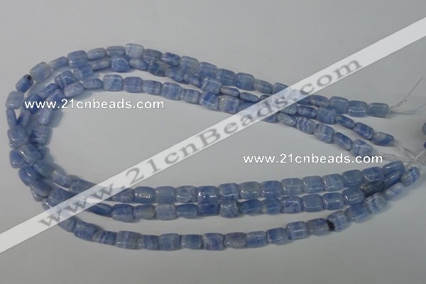 CAG4387 15.5 inches 8*10mm rectangle dyed blue lace agate beads