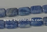 CAG4388 15.5 inches 10*14mm rectangle dyed blue lace agate beads