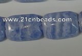 CAG4390 15.5 inches 18*25mm rectangle dyed blue lace agate beads