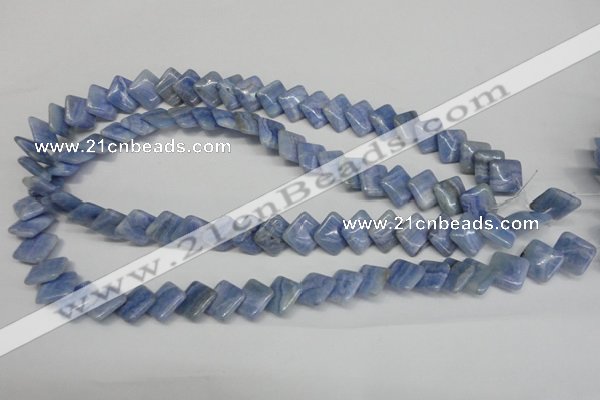 CAG4396 15.5 inches 12*12mm diamond dyed blue lace agate beads