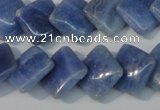 CAG4397 15.5 inches 14*14mm diamond dyed blue lace agate beads