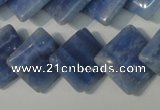 CAG4398 15.5 inches 18*18mm diamond dyed blue lace agate beads