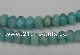 CAG4410 15.5 inches 5*8mm rondelle dyed blue lace agate beads