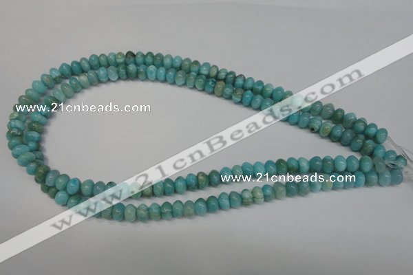 CAG4410 15.5 inches 5*8mm rondelle dyed blue lace agate beads