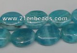 CAG4412 15.5 inches 12*16mm oval dyed blue lace agate beads