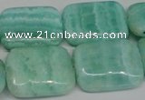CAG4417 15.5 inches 18*25mm rectangle dyed blue lace agate beads