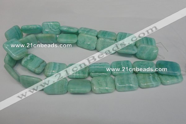 CAG4417 15.5 inches 18*25mm rectangle dyed blue lace agate beads