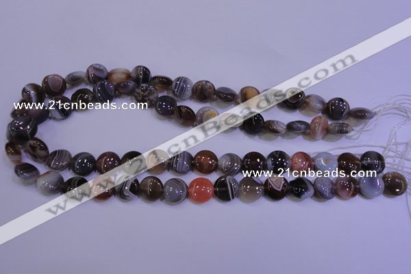 CAG4441 15.5 inches 10mm flat round botswana agate beads wholesale