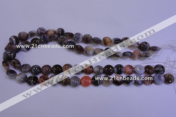 CAG4442 15.5 inches 12mm flat round botswana agate beads wholesale